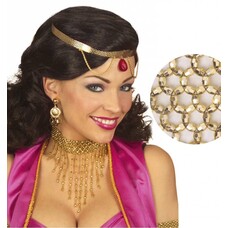 Schmuck: Choker mit goldenen Perlen