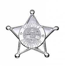 Faschings-accessoiren Silberne Sheriff-Stern