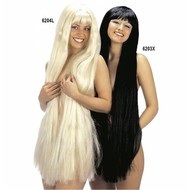 Perücke lang (blond oder schwarz) Perücke lang (blond oder schwarz)