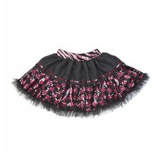 Faschingskostüme Pailletten Rock in schwarz/rosa
