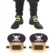 Karnevals-accessoires: Piraten Schuhschnallen