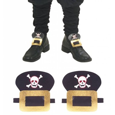 Karnevals-accessoires: Piraten Schuhschnallen