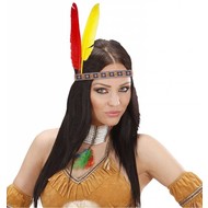 Indianer Haarband mit zwei Federn