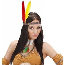 Indianer Haarband mit zwei Federn
