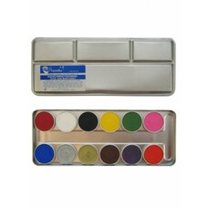 Karneval- & Fest Zubehör: Aqua Schminke 12 Farben