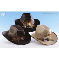 Kopfbedeckung Cowboy-hut mit Federn Kopfbedeckung Cowboy-hut mit Federn