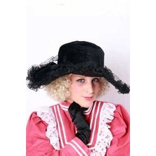 Damenhut schwarz Spitze