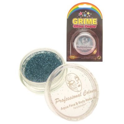 Faschings-make-up: Glitter Schminke Puder blau