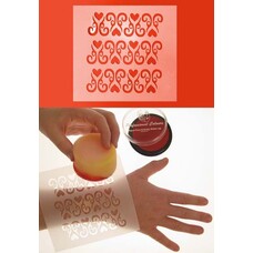 Party-bedarf: Schminke-template Ornament und Herz