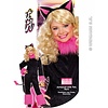 Schwarz/rosa Katzen-kostüm