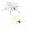 Zubehör für Halloween gigantische spinnennetze (220cm) mit aufleuchtende Spinnene