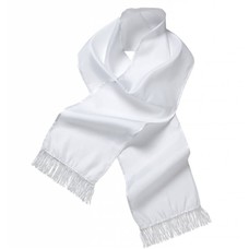 Faschings-accessoiren Weißer satinen Schal
