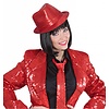 Faschings-accessoires: Glitzerhut rot