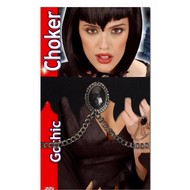 Halloweenaccessoires: Halsband mit kette und Juwel Halloweenaccessoires: Halsband mit kette und Juwel