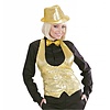 Faschings-accessoires: goldener Glitzerhut