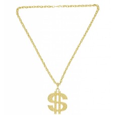 Faschings-attributen golden Dollarkette