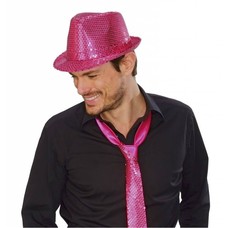 Faschings-accessoiren rosa glitzer Hut