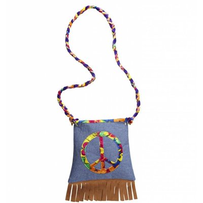 Faschings-accessoires: Hippie handtasche Woodstock