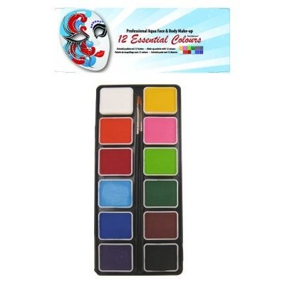 Aqua Schminke-palette 12 Farben populär