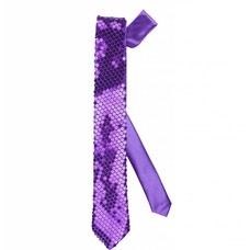 Faschings-accessoiren glitzer Krawatte in violett