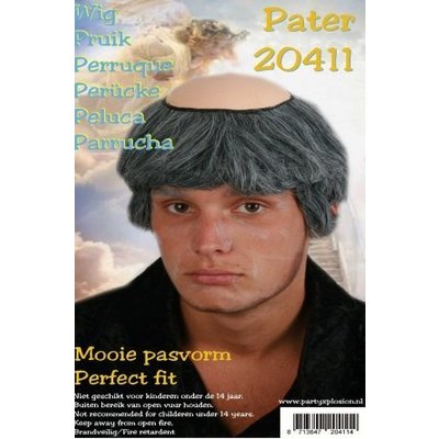 Fest-Zubehör: Abraham Perücke mit Schädel