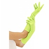 Faschings-attributen: Neon-grüne lange Handschuhe