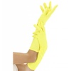 Faschings-attributen: Neon-gelbe lange Handschuhe