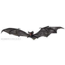 Halloween Accessoires: haarige schwarze Fledermaus 74cm