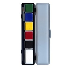 Schmink-palette aqua 6 reguläre Farben