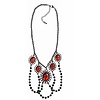 Perlen-choker mit 5 Edelsteine