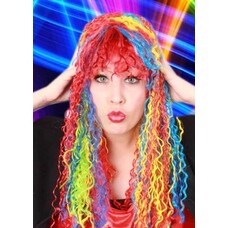 Karneval- & Fest Zubehör: Perücke Regenbogen