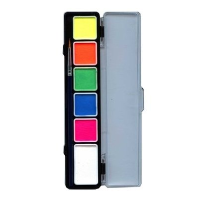 Aqua Schminke-palette 6 neon Farben