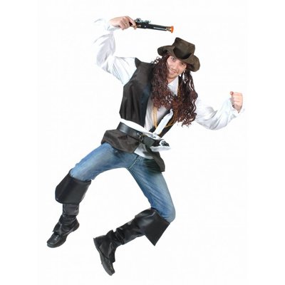 Feestaccessoires: Piratenhut mit langem Haar