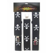 Pirate-Hosenträger mit Schädeln
