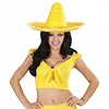 Sombrero: Mexikanischer gelber Sombrero mit Pompoms