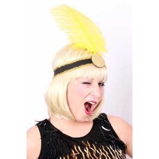 Karnevalszubehör: Charleston Kopfband mit Federn