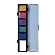 Schmink-palette aqua 6 metallic Farben