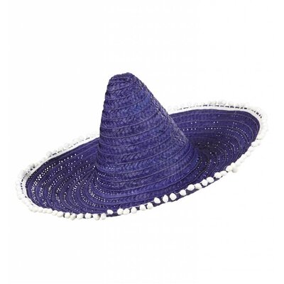 Sombrero: Mexikanischer violetter Sombrero mit Pompoms