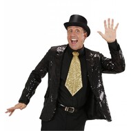 Faschings-attributen lurex Schlips gold