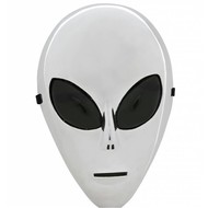 Faschings-accessoires: Maske für Alien in silber
