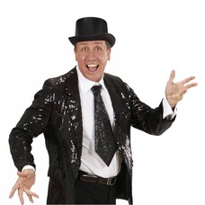 Faschings-attributen schwarzer lurex Schlips