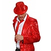 Faschings-accessoires: glitzer Krawatte in rot