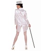 Festbekleidung: Damen Frackmantel (Satin weiß)