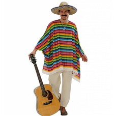 Faschingskleidung Poncho mit Sombrero