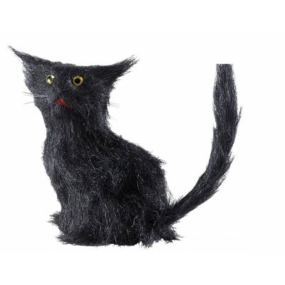 Zubehör für Halloween schwarze Katsen 12cm