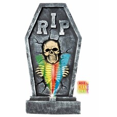 Horroraccessoires: Grabstein 60 cm mit wechselenden Lichtfarben