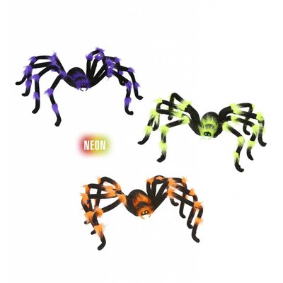 Zubehör für Halloween biegbare haarige Spinne 75cm3