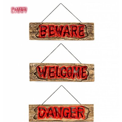 Faschings-accessoires: Schild mit Warnung