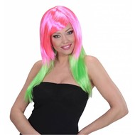 Faschings-zubehör Zweifarbige Perücke lange Haare Faschings-zubehör Zweifarbige Perücke lange Haare