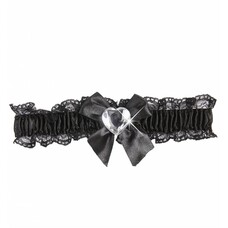 Karnevals-zubehör schwarze Strumpfband mit Diamant